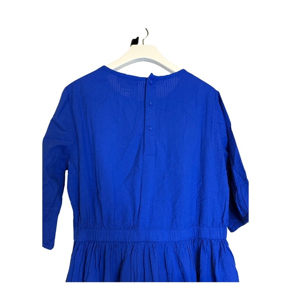 Piombo Women’s Cobalt Blue Cotton‎ Summer Gauze Dress, Size XL - Picture 4 of 4